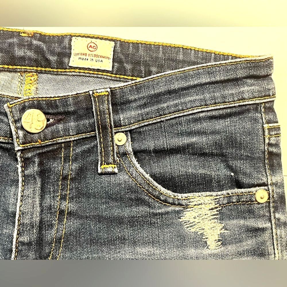 AG Adriano Goldschmied Women’s Distressed Blue Jeans Size 26R - Picture 6 of 16